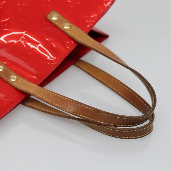 LOUIS VUITTON Monogram Vernis Reade MM Hand Bag Red Rouge M91086 - Picture 8 of 12